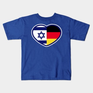 Israel and Gernany Flags in a Hart Kids T-Shirt